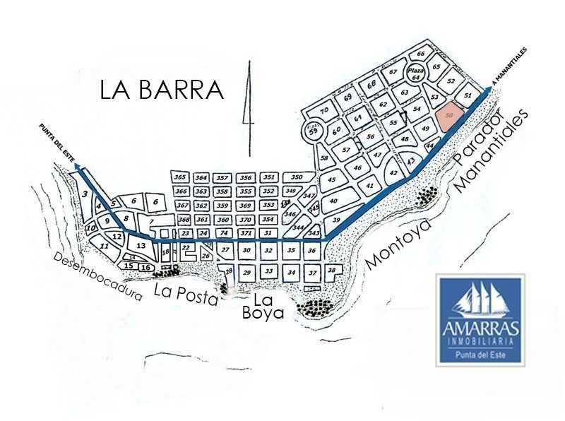 Terreno en venta en Montoya, La Barra a 20 metros del mar.